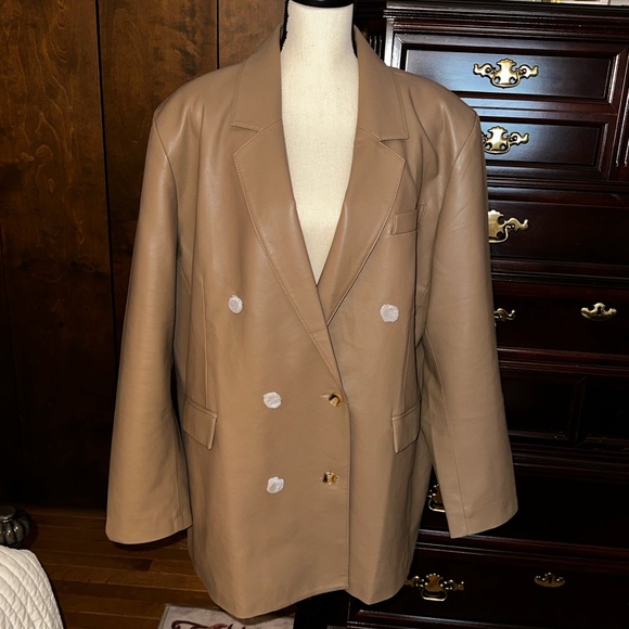 PISTOLA Roman Oversized Faux Leather Blazer- Size XL NWT - Picture 2 of 9